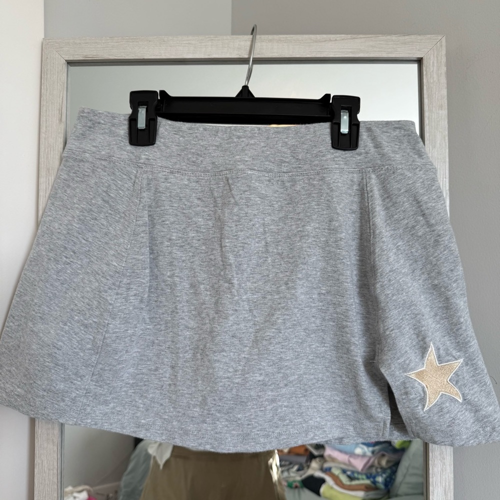 Grayson Threads Gray Mini Skirt with Star Accent